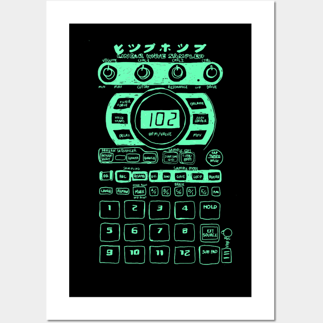 Roland SP 404 SX Sampler - Music Production Wall Art by O. illustrations
